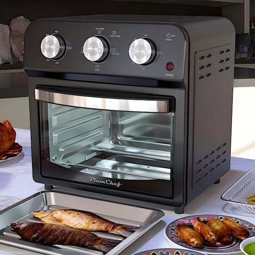Freidora de aire de 12.5 Qt con parrilla de cocción multifunción avanzada, freír con aire,