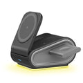 Foldable 4-in-1 Magnetic Wireless Charger Fast Charging Night Light Compatible with iPhone iWatch AirPods Multi-Device Charger