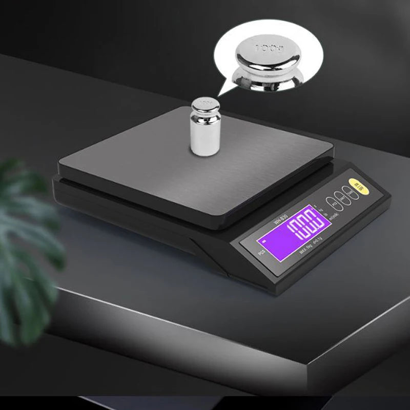 Digital Scale Electronic Kitchen Scale Waterproof  LCD Home Food Snack 5kg/0.1g 10kg/1g Stainless Steel Measuring Weighing Tool