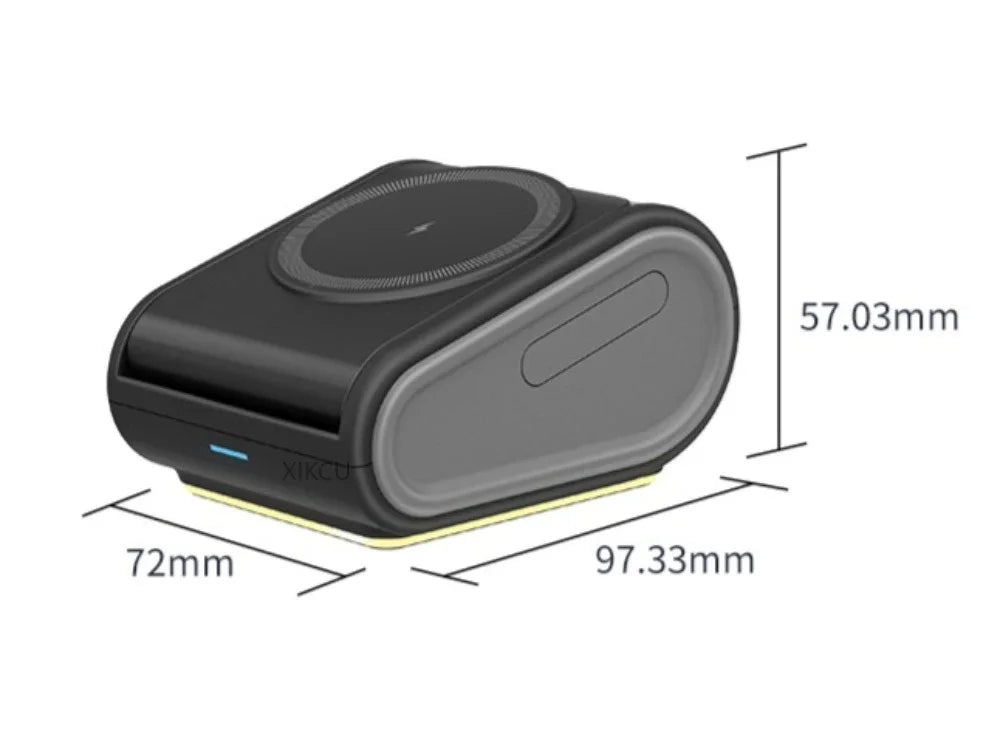 Foldable 4-in-1 Magnetic Wireless Charger Fast Charging Night Light Compatible with iPhone iWatch AirPods Multi-Device Charger