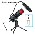 3.5MM/USB Condenser Microphone Wired For PC Computer Laptop Professional Gaming Accessories Streaming Sound  Podcast  Record