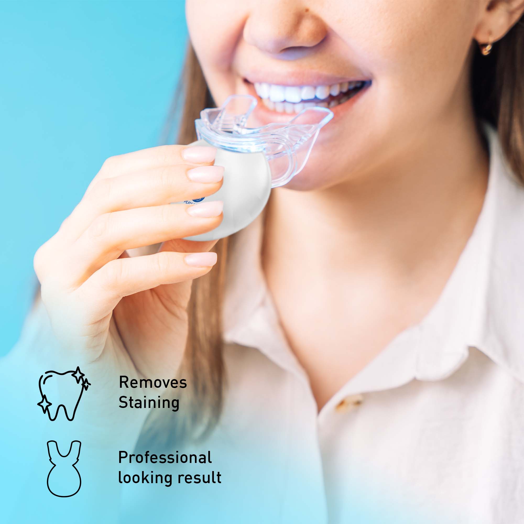 Paquete de Cuidado Bucal Avanzado Pursonic – Kit de Blanqueamiento LED, Tiras Blanqueadoras y Cepillo de Dientes Eléctrico