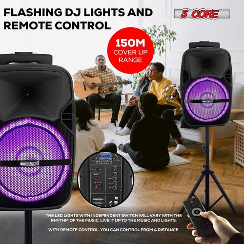 Altavoz de fiesta 5 Core Bluetooth 250W Grande Monster Recargable con Alimentación Propia