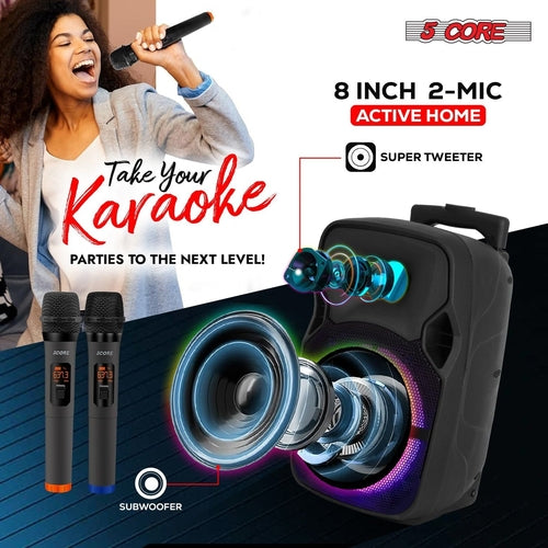 Altavoz de fiesta 5 Core Bluetooth 250W Grande Monster Recargable con Alimentación Propia