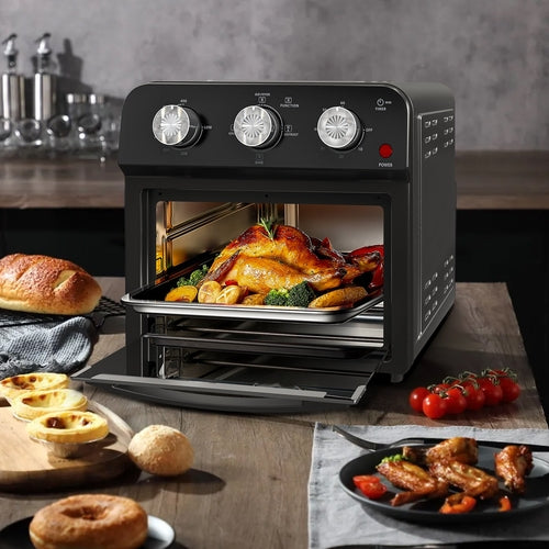 Freidora de aire de 12.5 Qt con parrilla de cocción multifunción avanzada, freír con aire,
